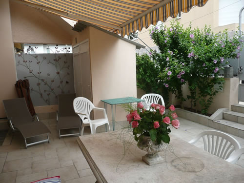 tiled terrace area Villa La Missive Cannes
